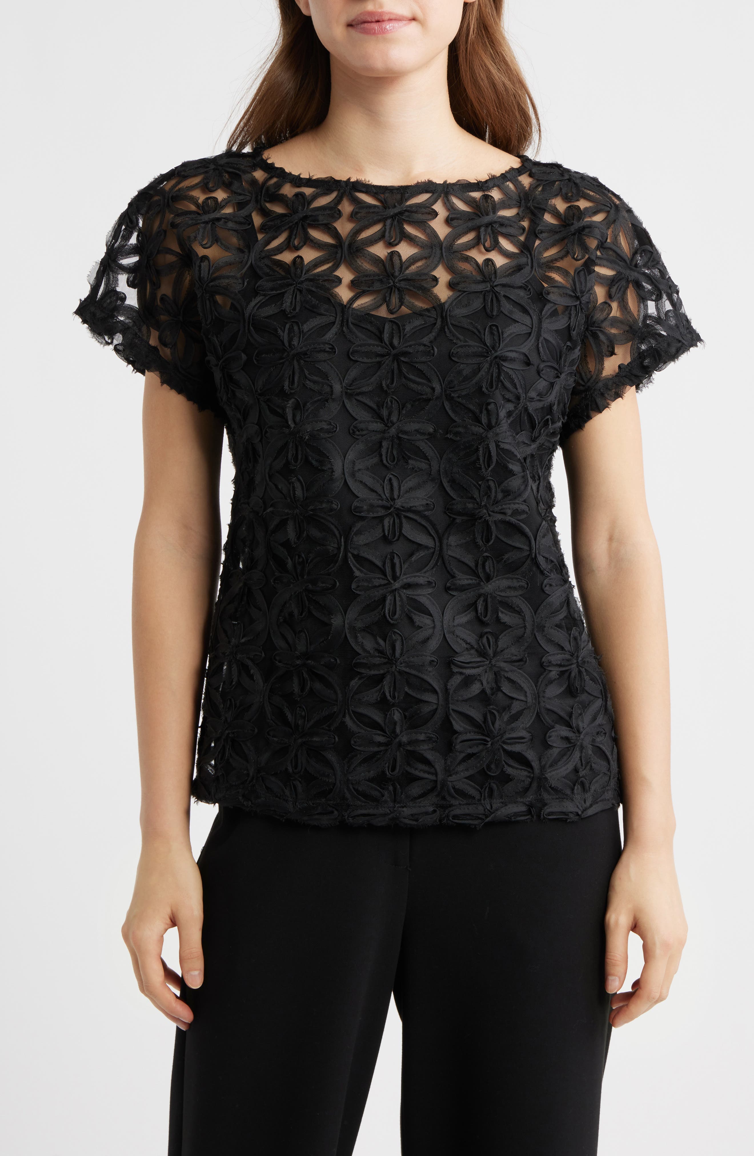 Floral Stitch Top