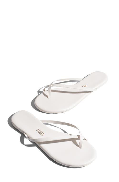 TKEES Riley Metallic Flip Flop in Cream 