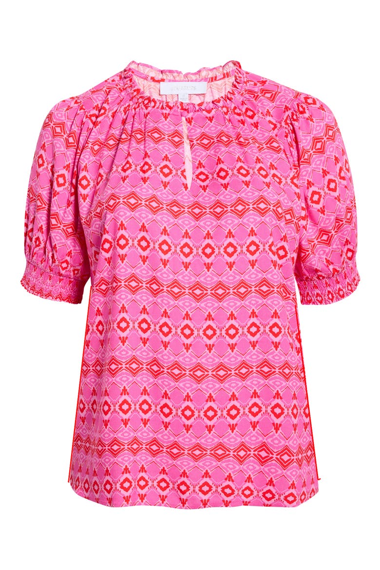 Mirany Ikat Print Top, Alternate, color, FUCHSIA-RED-MULTI