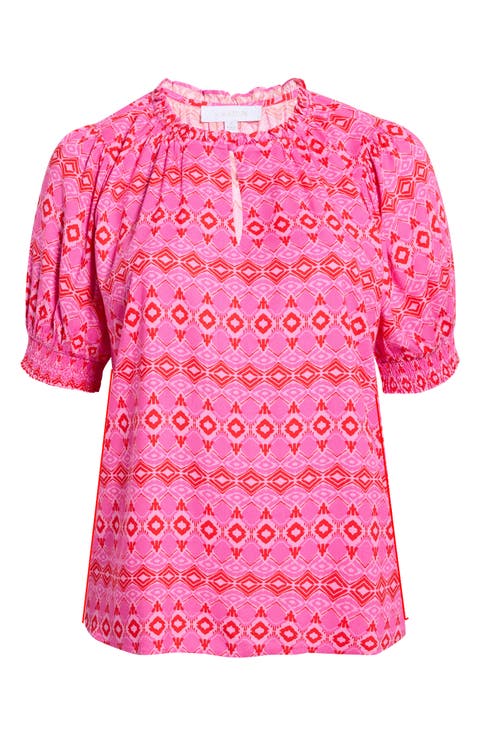 Mirany Ikat Print Top (Plus)