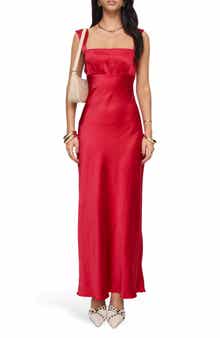 Princess Polly Radioactive Bias Cut Satin Maxi Dress