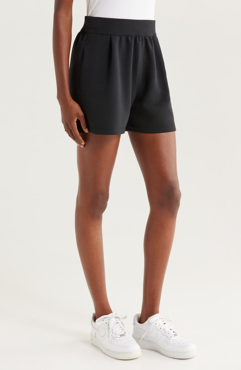 Nike 24.7 ImpossiblySoft Dri-FIT Mid-Rise Loose 4-Inch Shorts, Alternate, color, 010 010 Black/Dkskgy