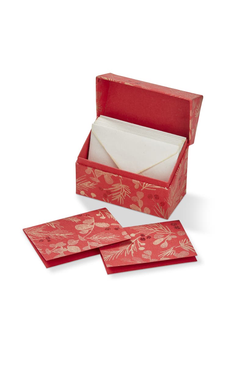tag Sprig Note Cards Decorative Box Red Multi Perfect for Gifts, Main, color, Red