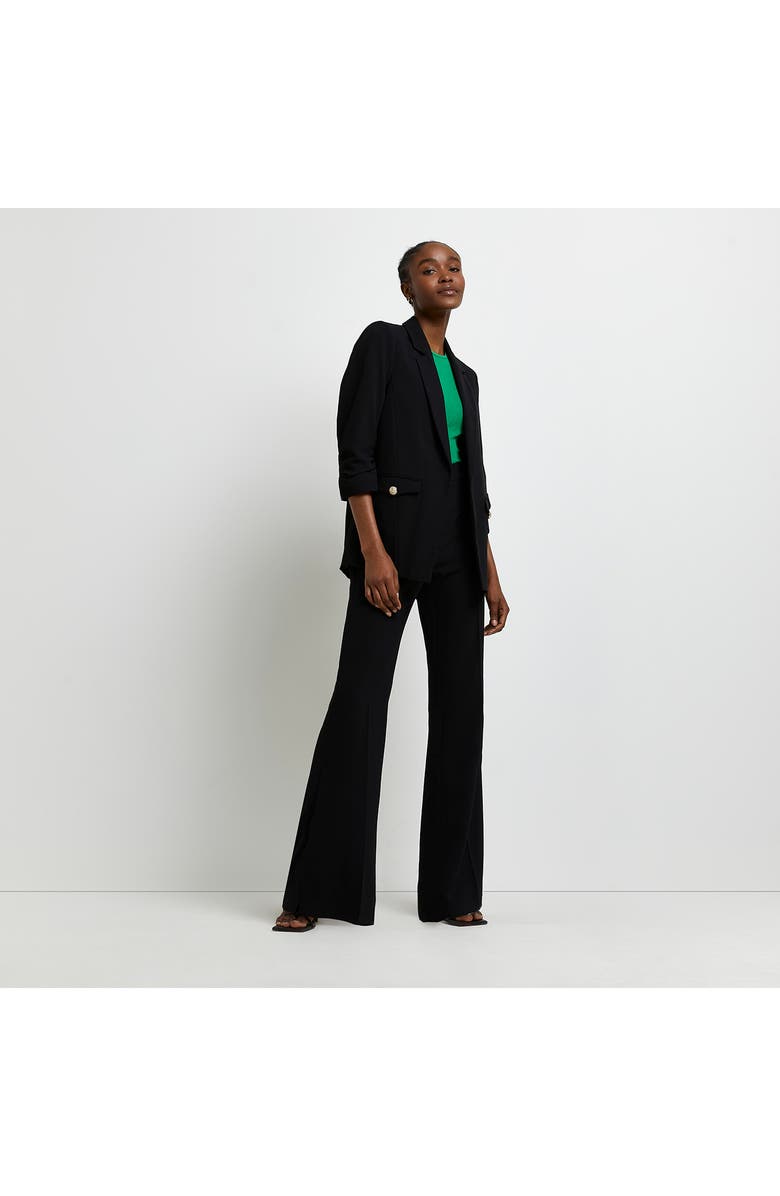 River Island Ruched Sleeve Blazer, Alternate, color, 