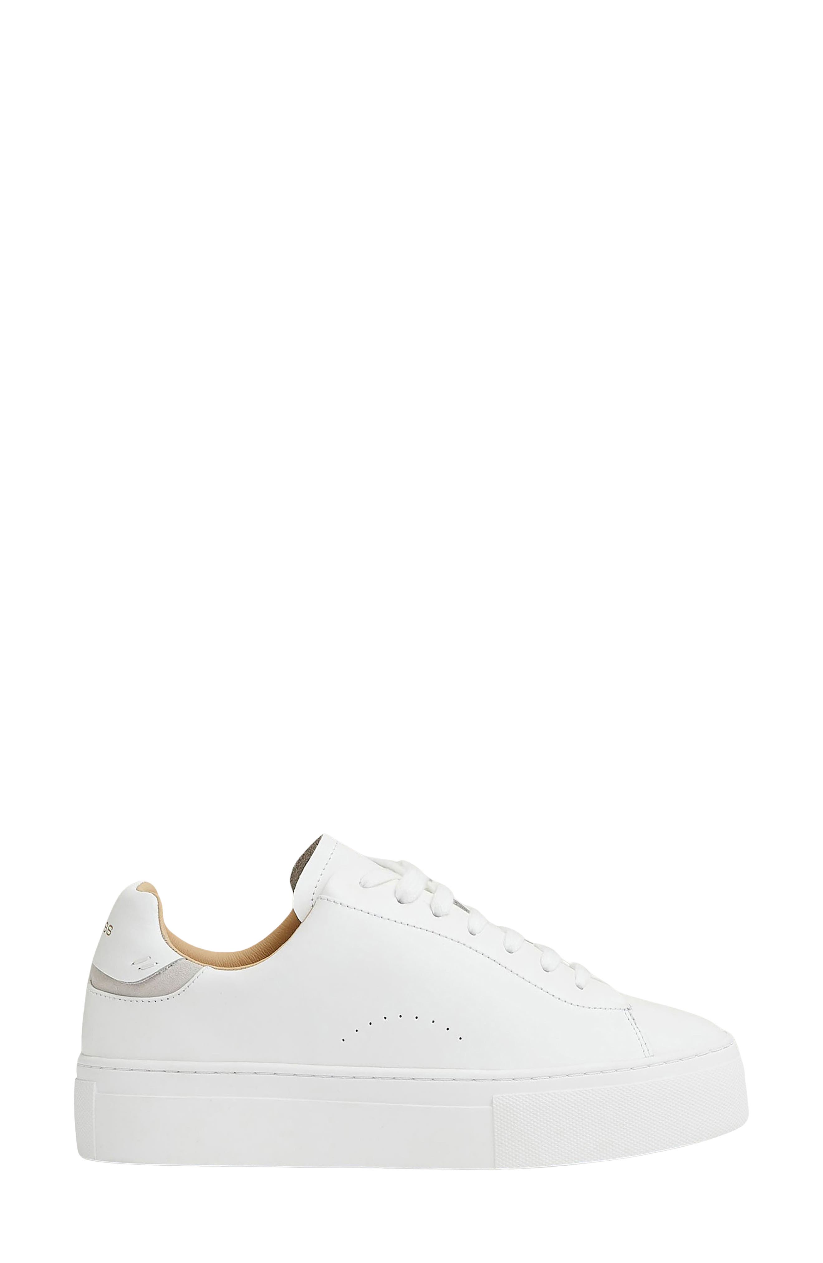 Reiss Francesca Platform Sneaker, Main, color, White