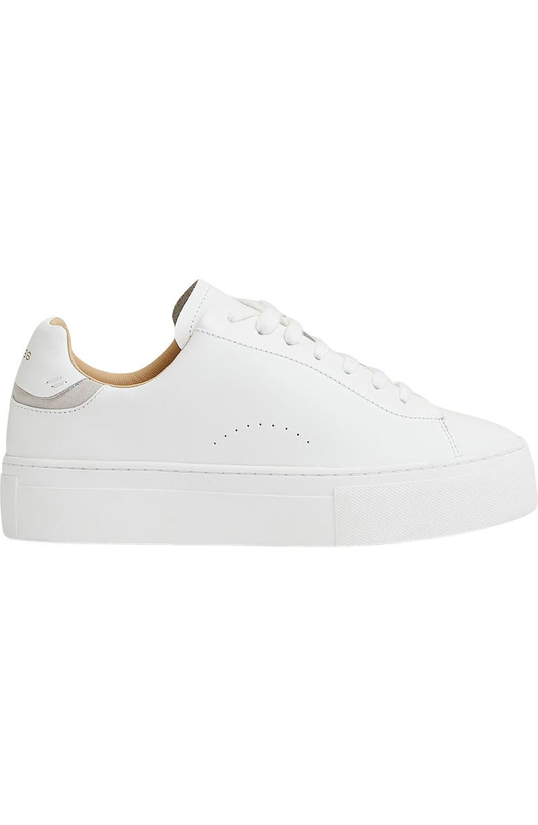 Reiss Francesca Platform Sneaker, Main, color, White