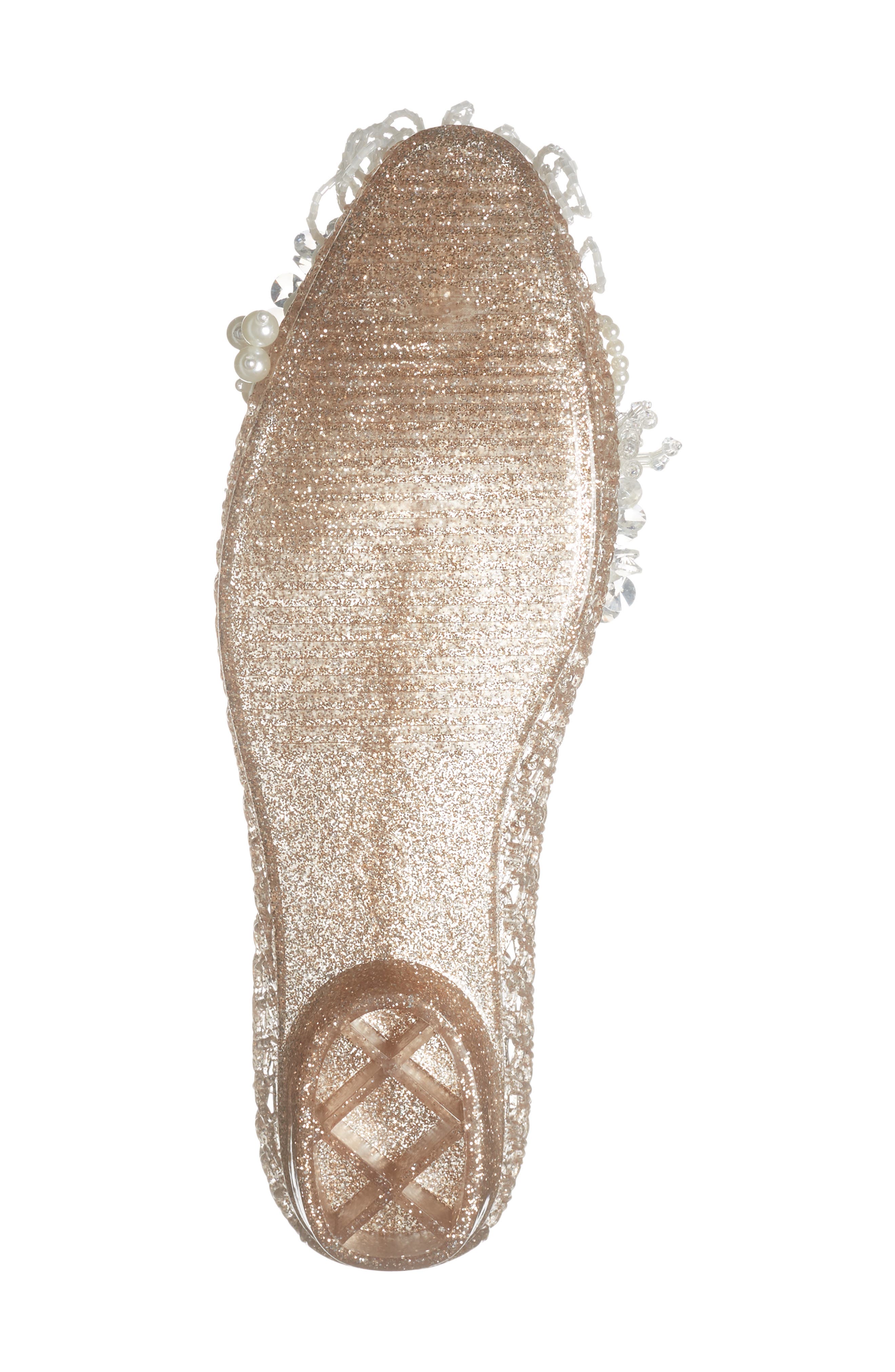 Wade-J Jelly Flat, Alternate, color, ROSEGOLD GLITTER COMBO