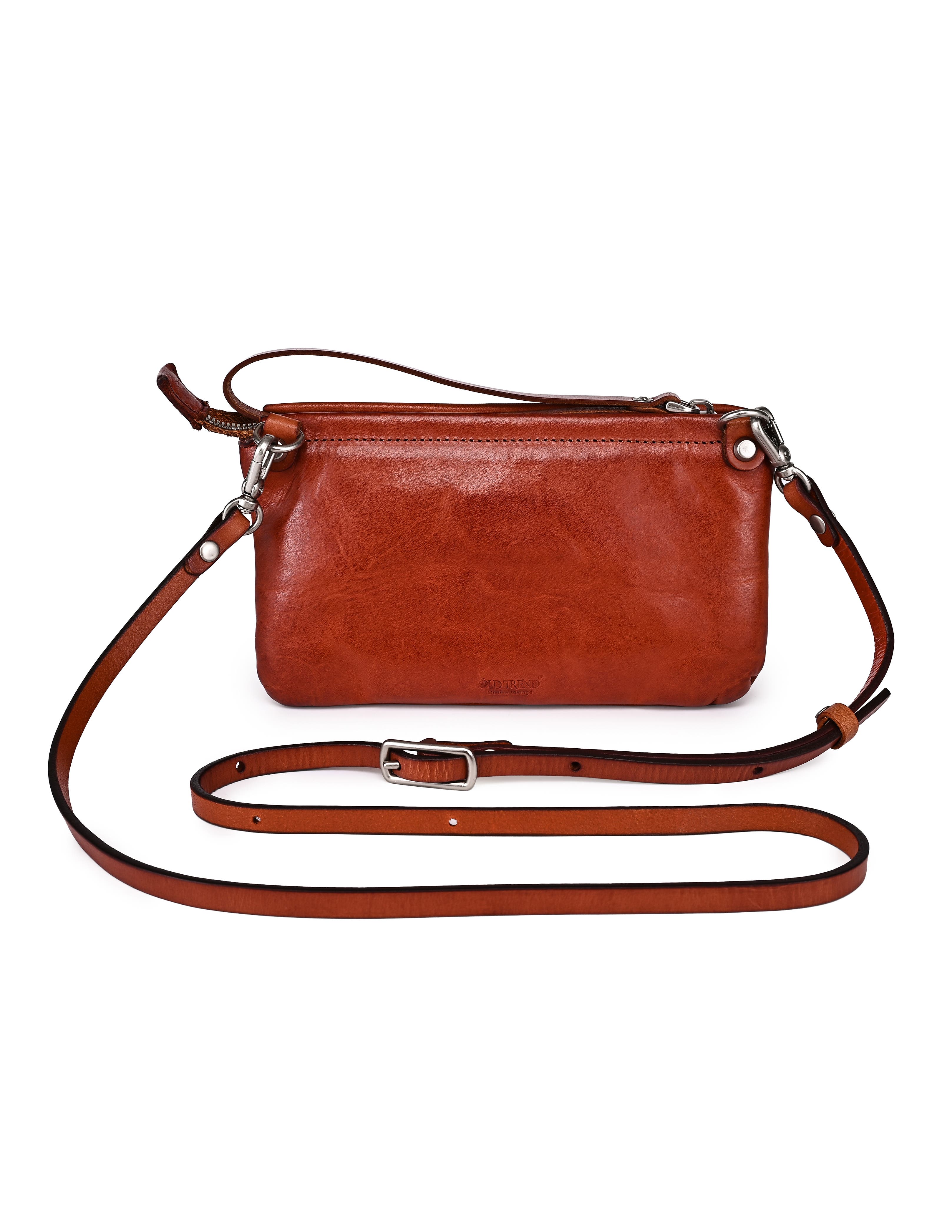 Monarda Genuine Leather Structured Convertible Crossbody, Alternate, color, Cognac