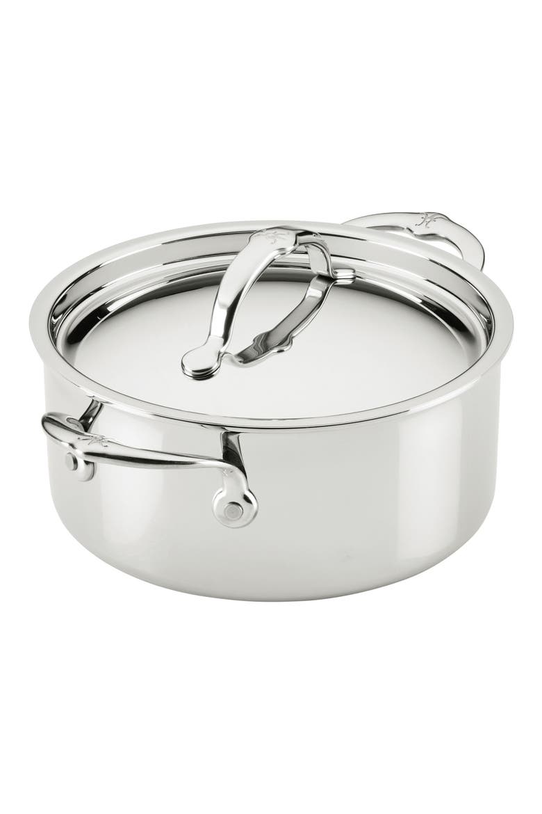 ProBond® Luxe Professional Clad Stainless Steel 3-Quart Soup Pot with Lid, Main, color, NO COLOR