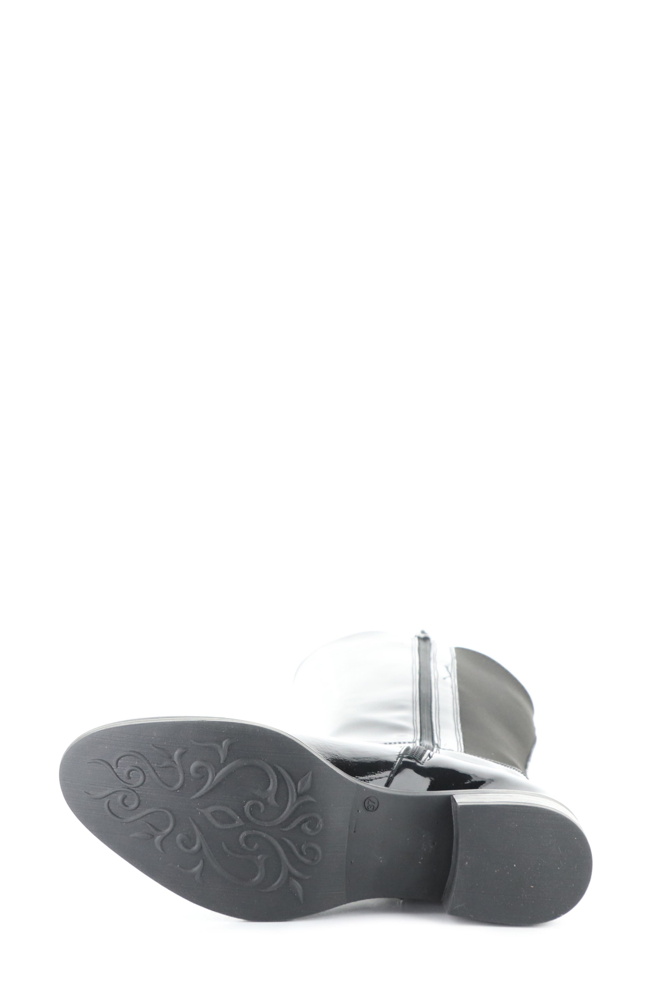 Bos. & Co. Aero Waterproof Knee High Boot, Alternate, color, Black Patent/ Trico