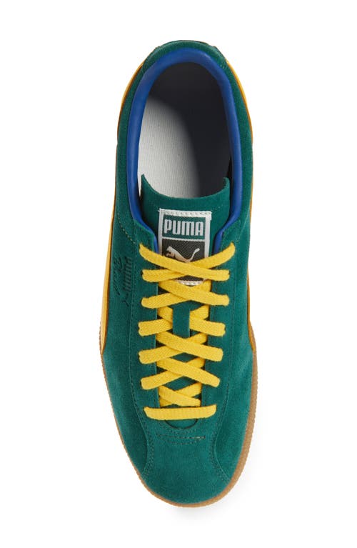 Puma Brasil Sneaker In Dark Myrtle-tangerine