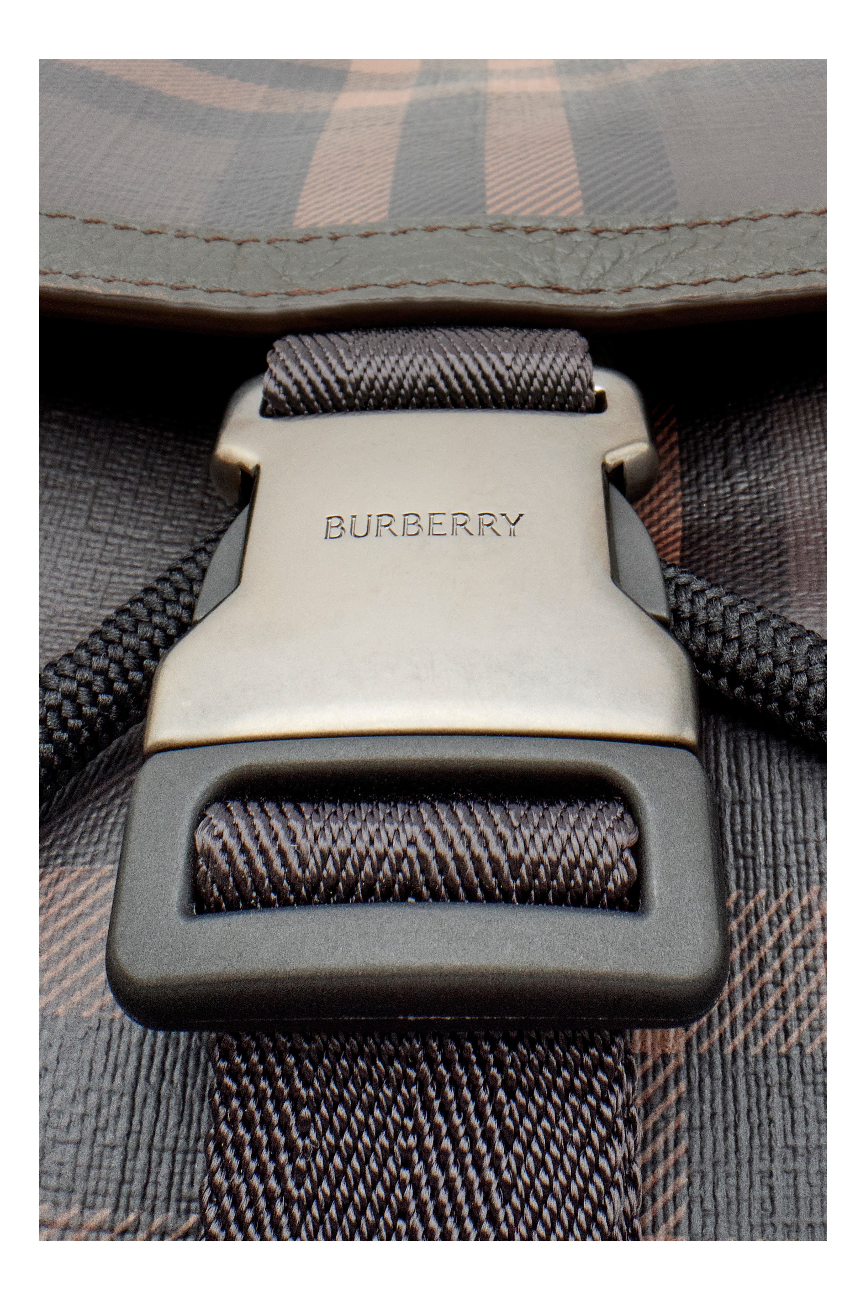 City Check Clip Backpack, Alternate, color, Dark brown