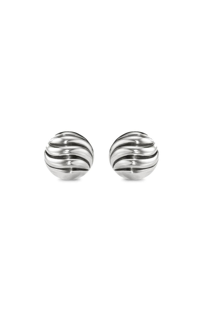 David Yurman Sculpted Cable Stud Earrings, Main, color, Silver