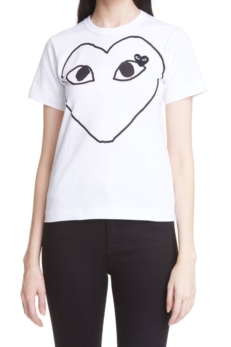 Heart Graphic Tee, Main, color, 1-WHITE