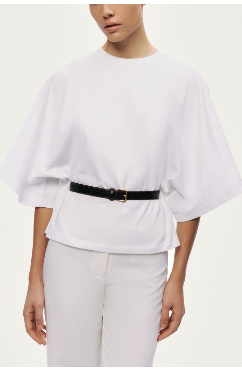 Nocturne Belted Oversized T-Shirt, Alternate, color, Ivory