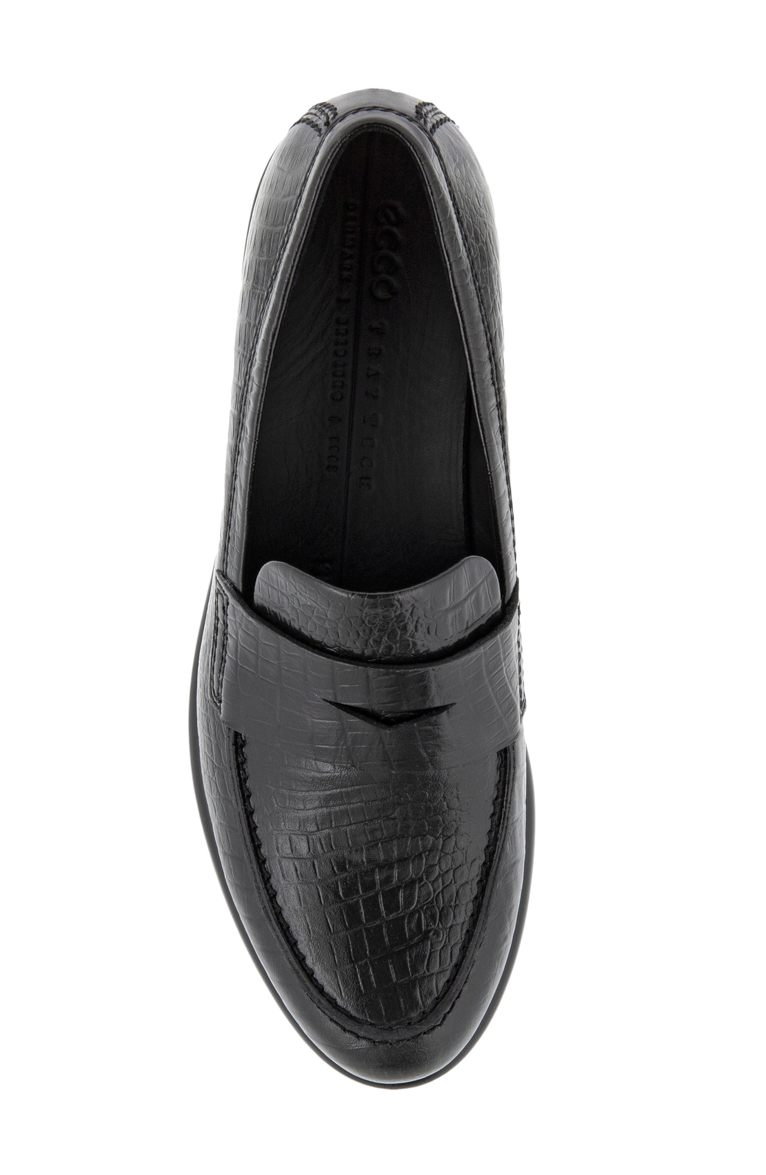 ModTray Penny Loafer, Alternate, color, BLACK EMBOSSED LEATHER