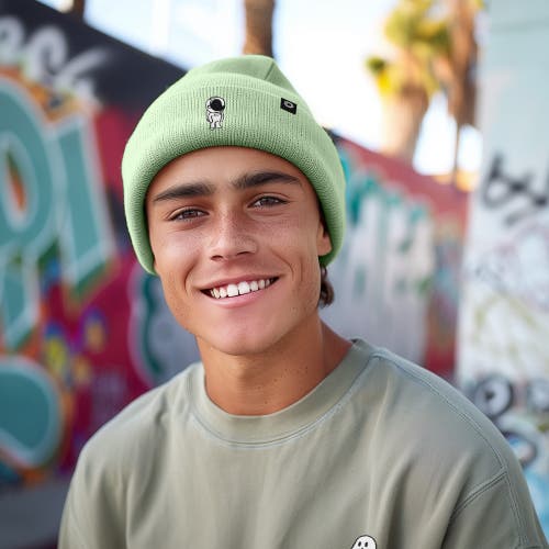 Dalix Astronaut Beanie In Light Green