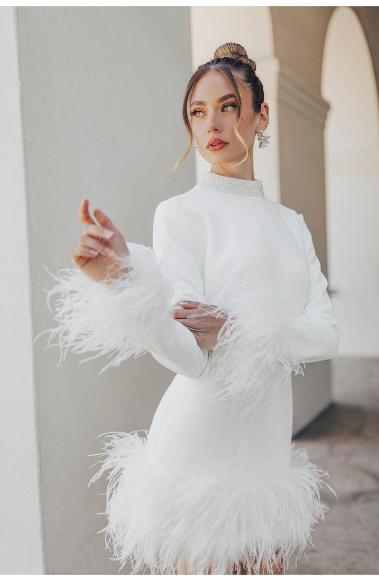 Untamed Petals Clara Mini Dress, Main, color, Ivory