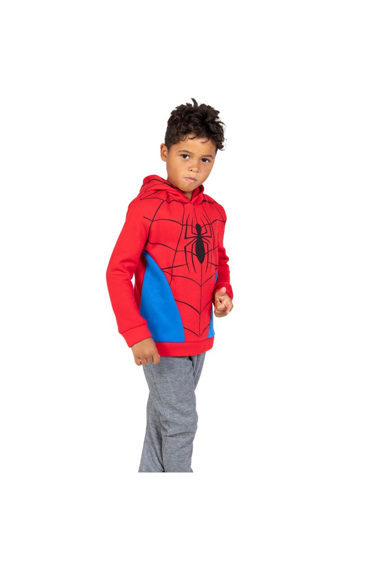 Spider-Man Cosplay Fleece Pullover Hoodie, Alternate, color, Spider Man Red Blue