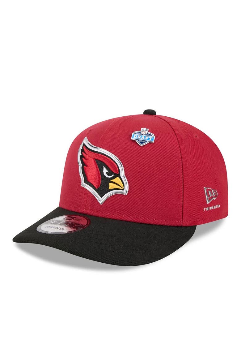 Men's New Era  Cardinal/Black Arizona Cardinals 2026 NFL Draft On Stage Pre-Curved 9FIFTY Snapback Hat, Main, color, Cardinal