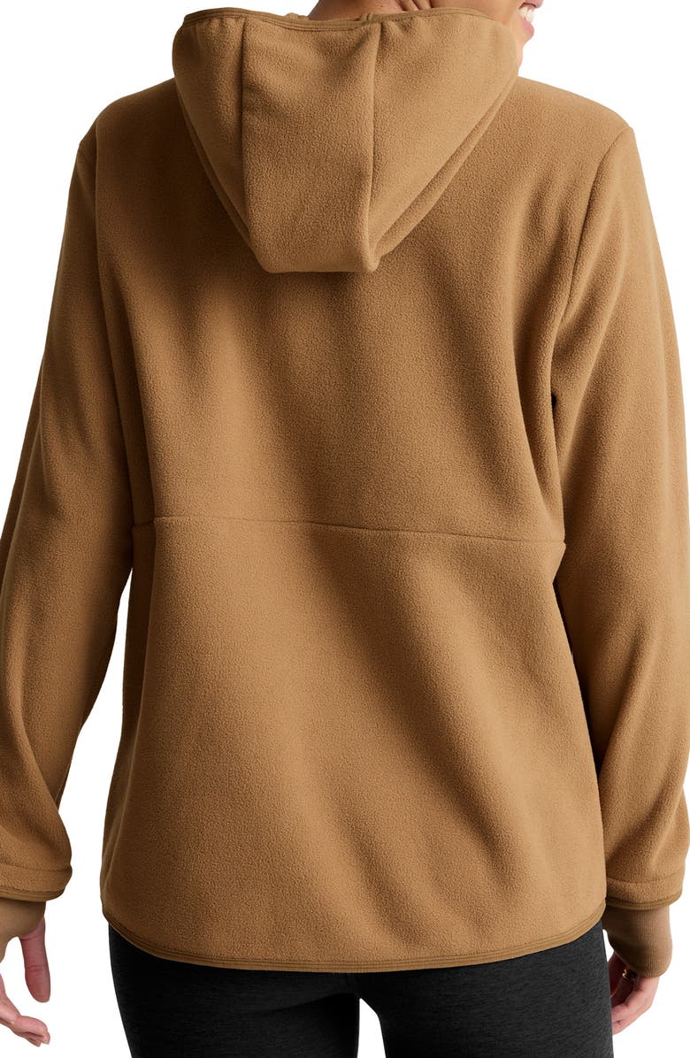Beyond Yoga Activate Fleece Half Zip Pullover, Alternate, color, Deep Tan
