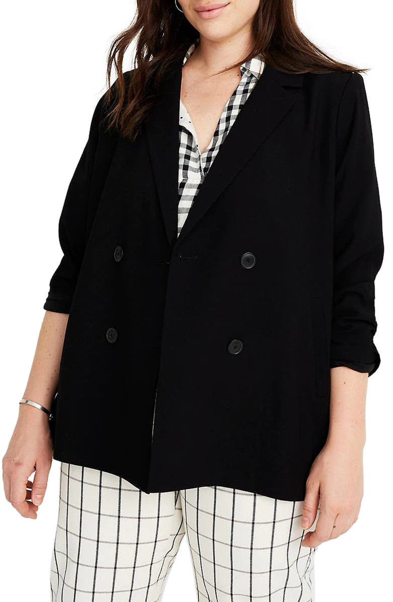 Madewell Caldwell Double Breasted Blazer, Alternate, color, 