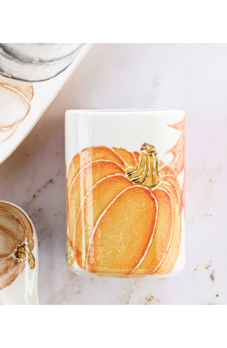 VIETRI Pumpkins Utensil Holder, Alternate, color, Orange