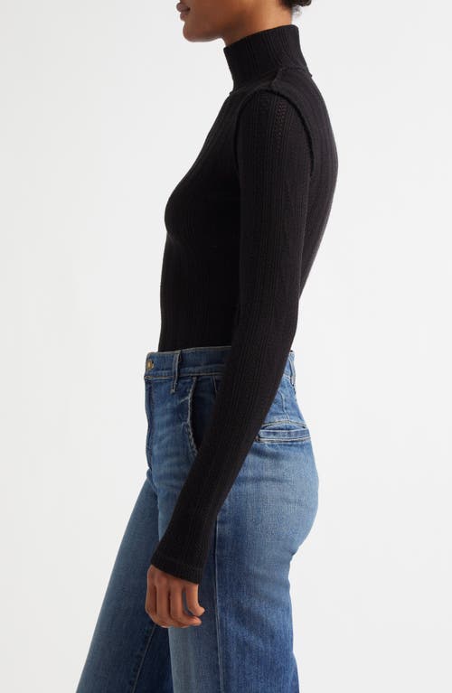 Smythe Pointelle Turtleneck In Black
