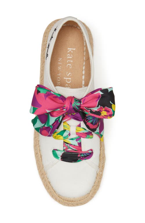 Kate Spade New York Eastwell Orchid Bloom Platform Sneaker In White