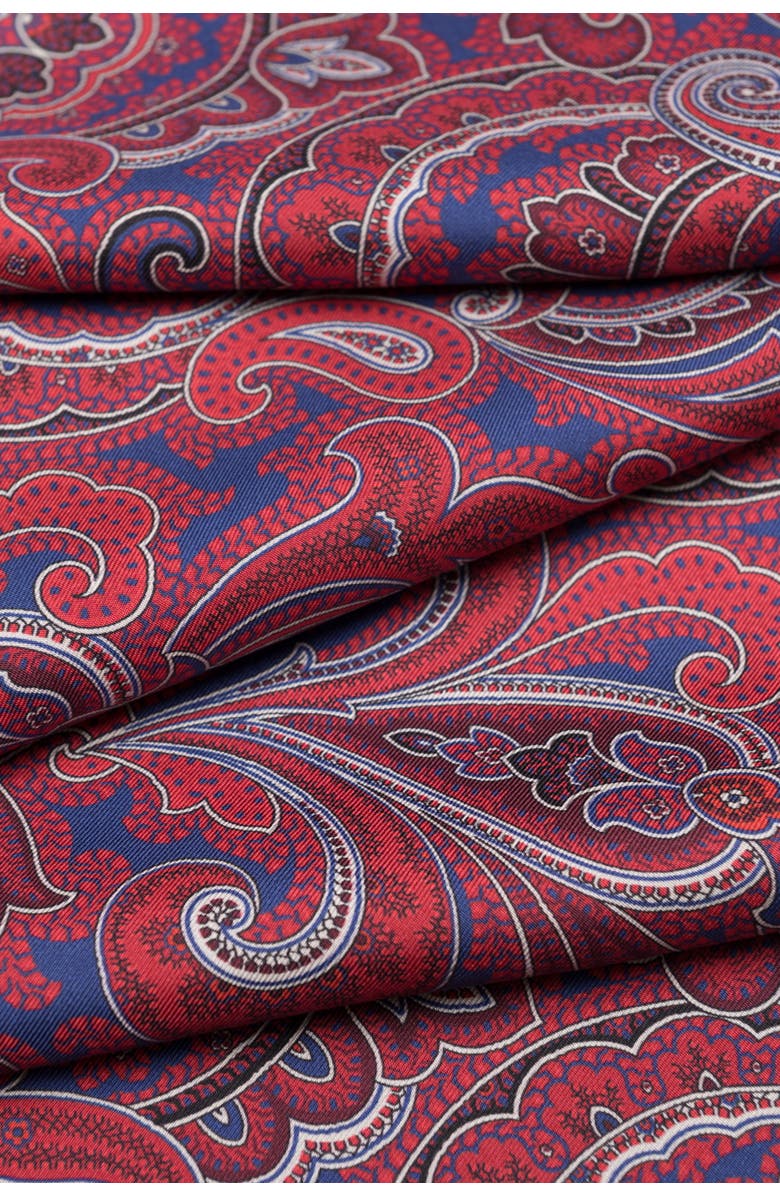 Elizabetta Sorrento - Wool Backed Silk Scarf for Men, Alternate, color, Red And Blue
