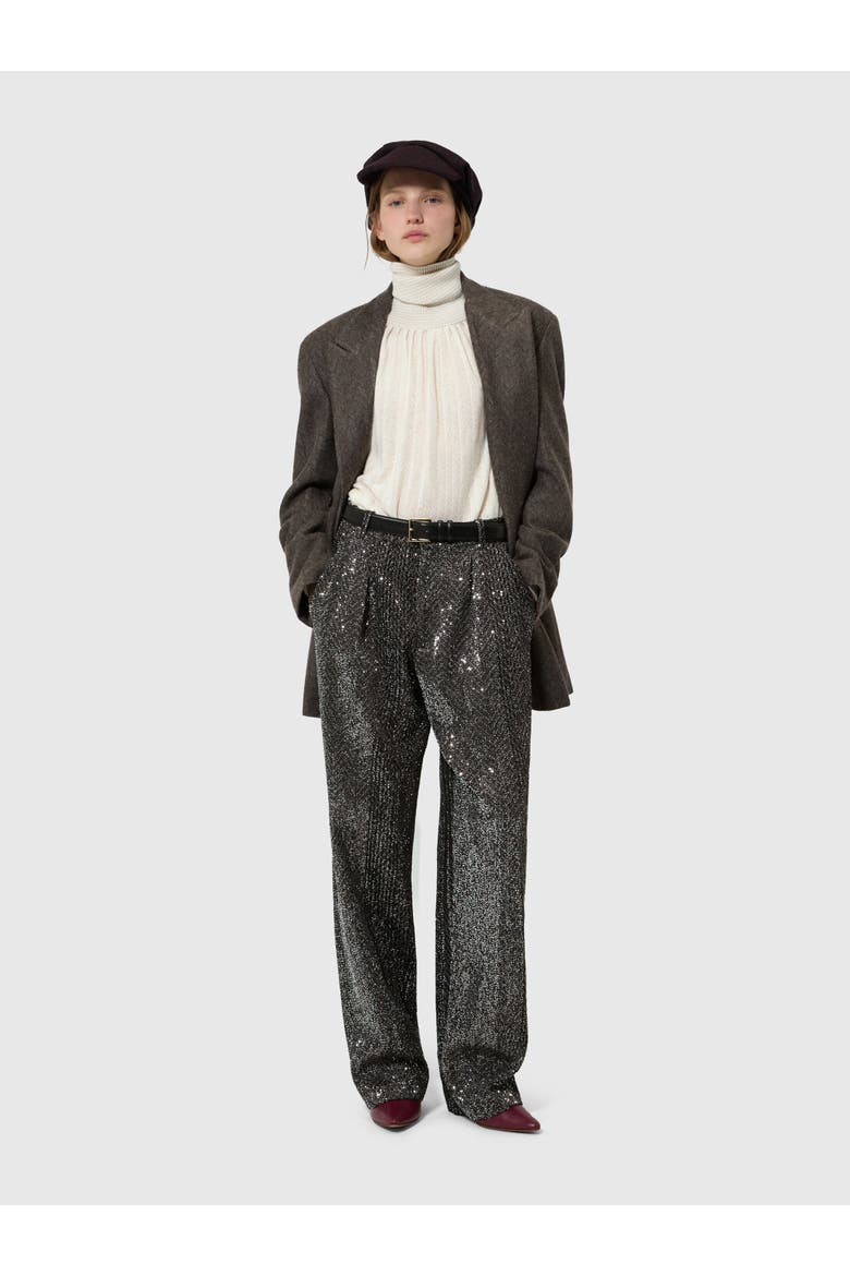 Peak-lapel Blazer, Alternate, color, Brown