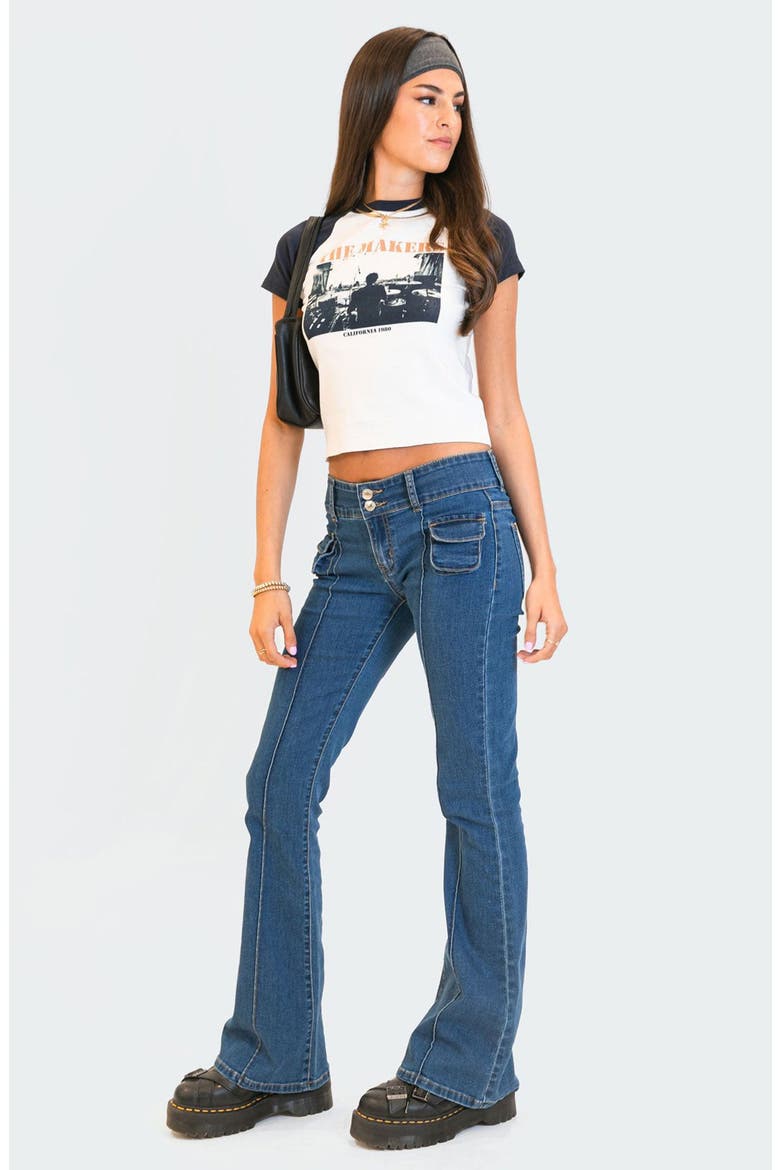 Harriot Flare Jeans, Alternate, color, BLUE