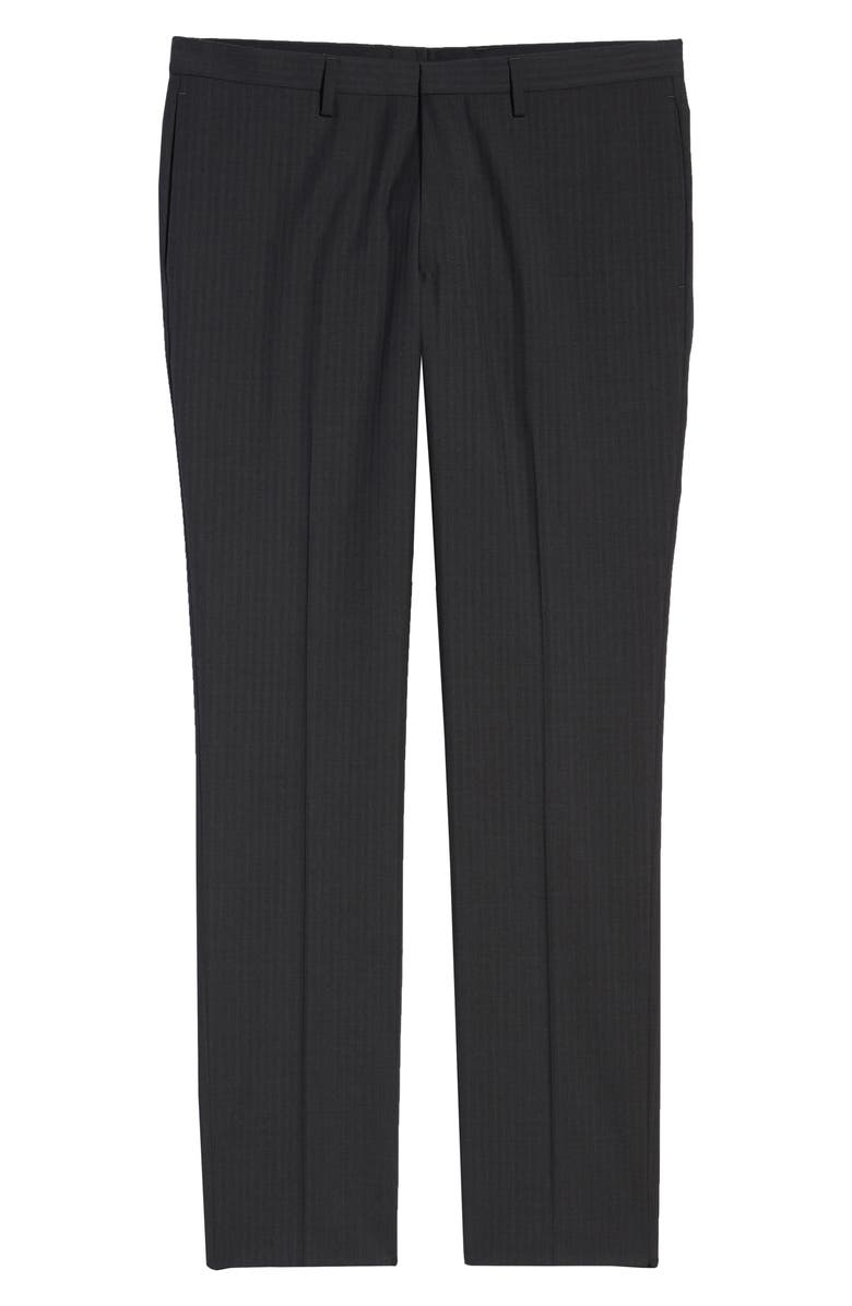 Tiger of Sweden Flat Front Stripe Wool Dress Pants, Alternate, color, 