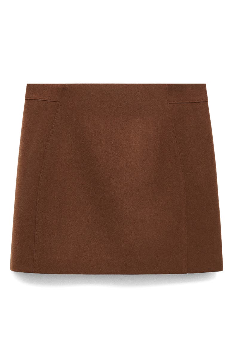 MANGO Wool Blend Miniskirt, Alternate, color,
