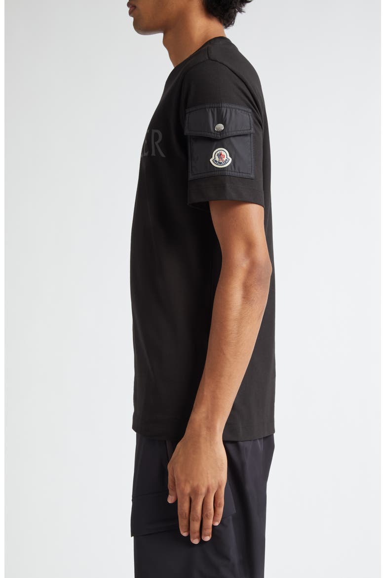Logo Pocket Cotton T-Shirt, Alternate, color, BLACK