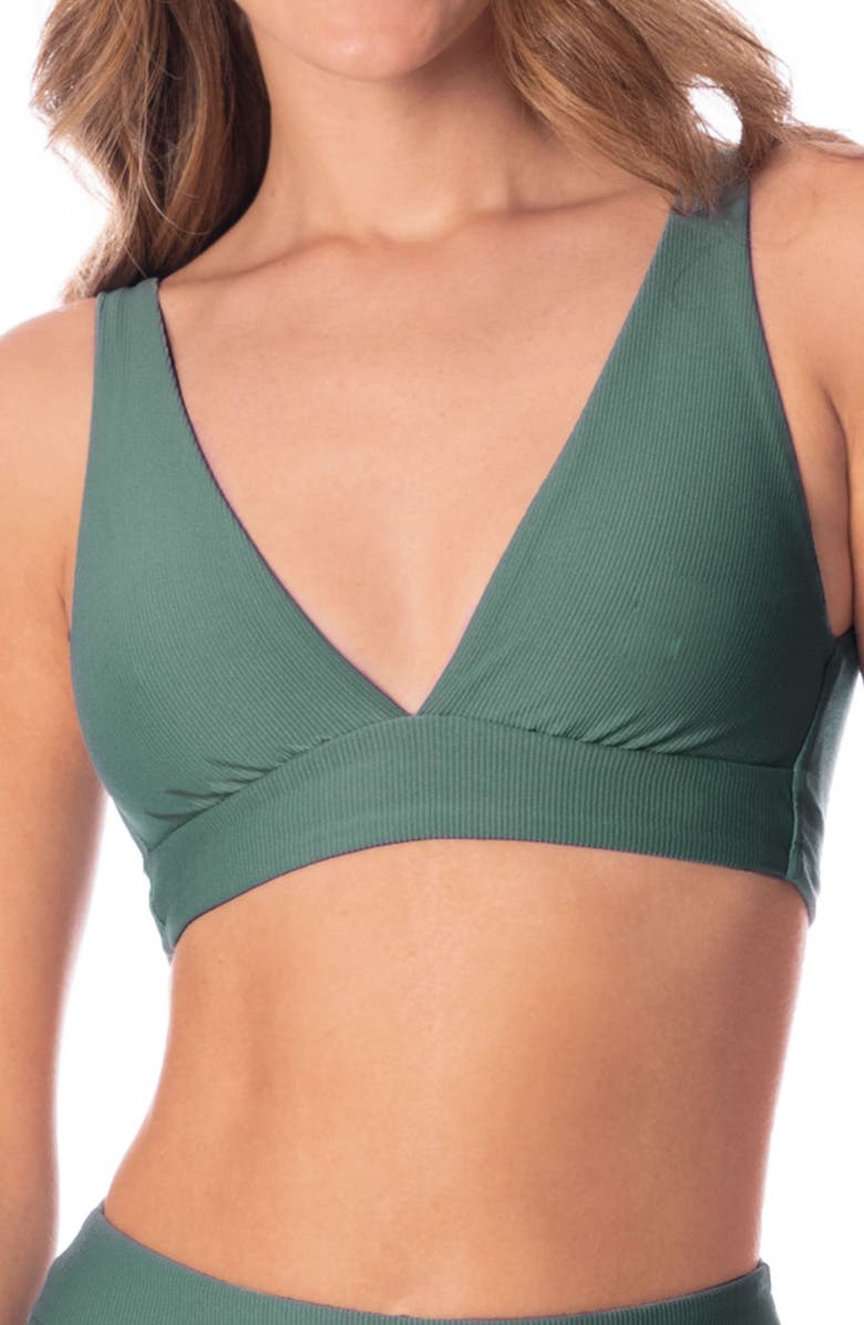 Maaji Eucalyptus Green Allure Multifit Reversible Bikini Top, Main, color, 