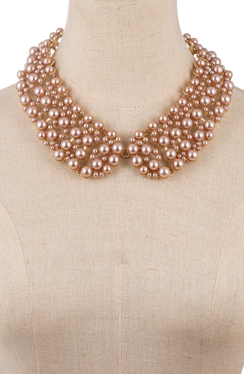 EYE CANDY LOS ANGELES Diana Iridescent Collar Necklace, Alternate, color, Taupe