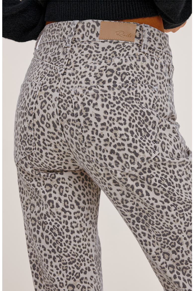 Topanga Straight Leg Jeans, Alternate, color, ECRU CHEETAH