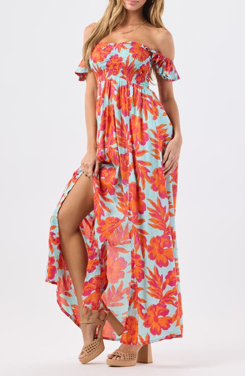 Hollie Floral Maxi Cover-Up Dress