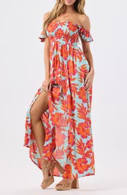 Tiare Hawaii Hollie Floral Maxi Cover-Up Dress