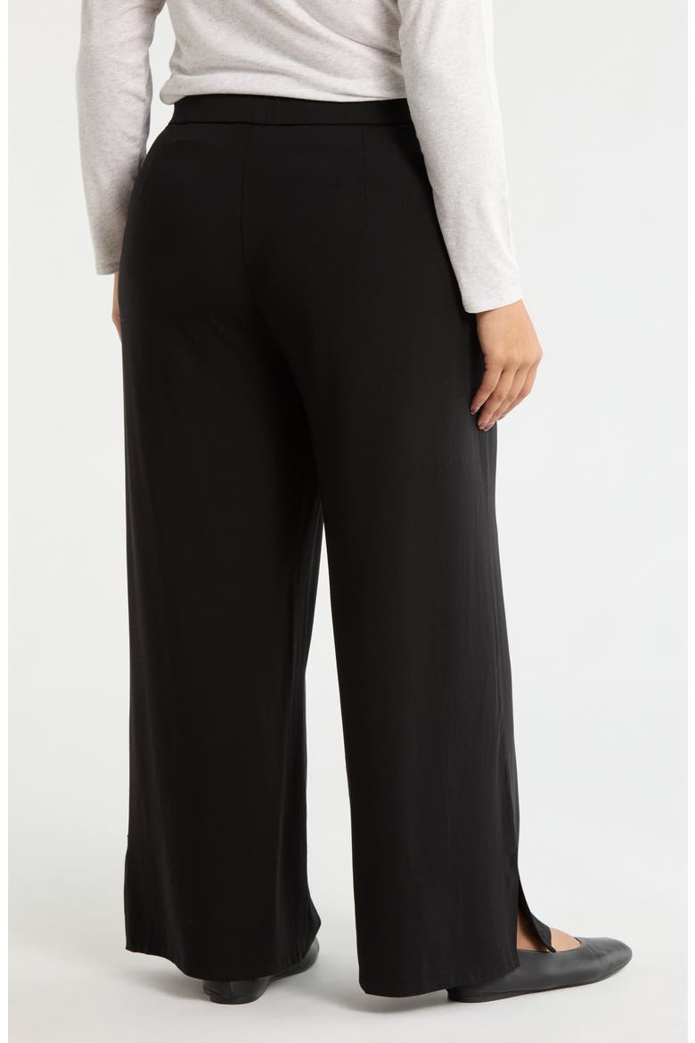 Wide Leg Ankle Pants, Alternate, color, BLACK