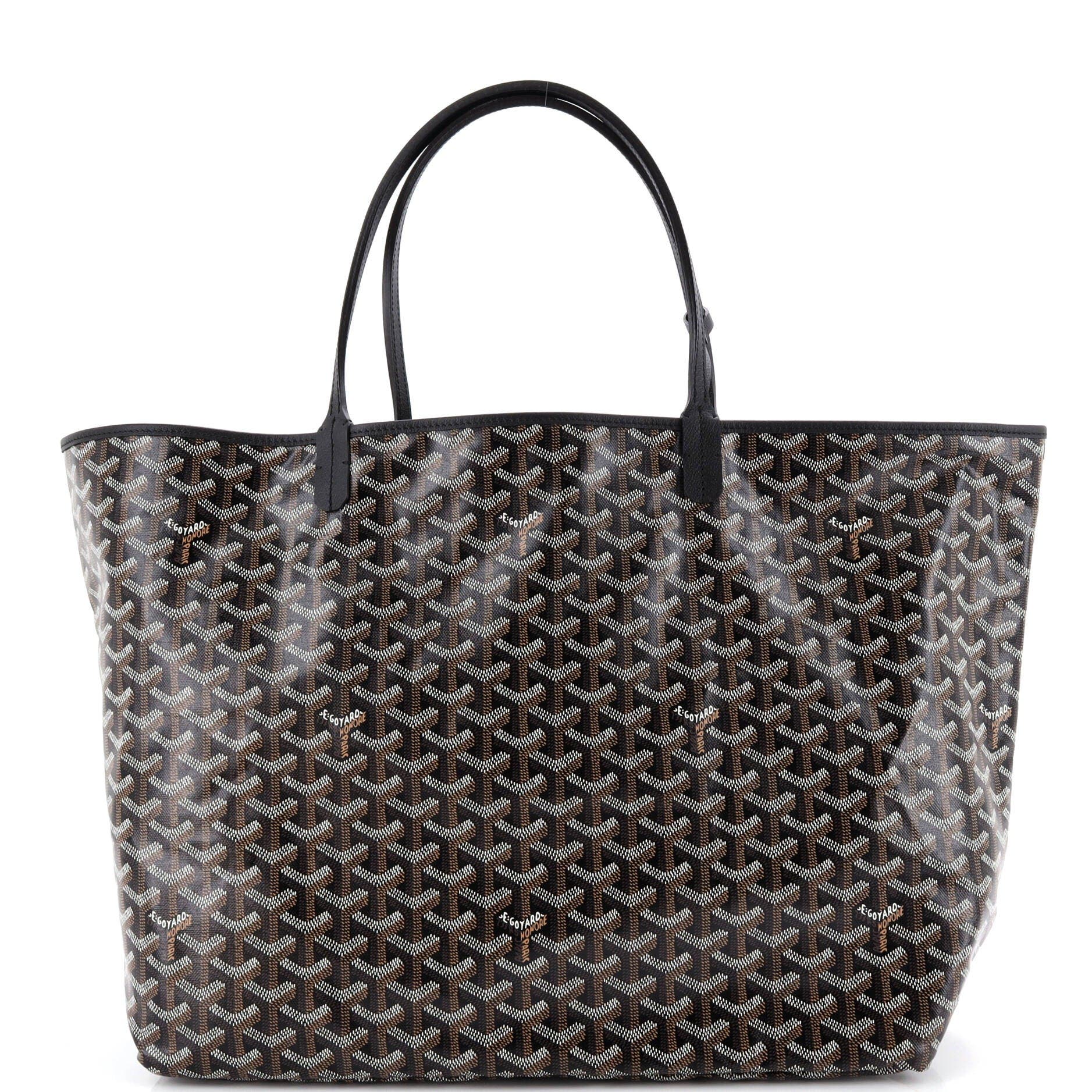 Pre-Owned Goyard Saint Louis Tote Coated Canvas GM, Main, color, Black