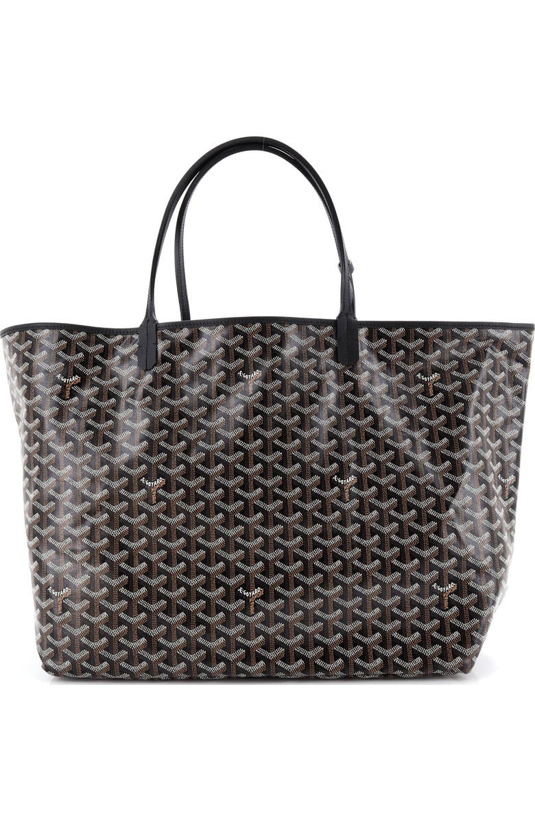 Pre-Owned Goyard Saint Louis Tote Coated Canvas GM, Main, color, Black