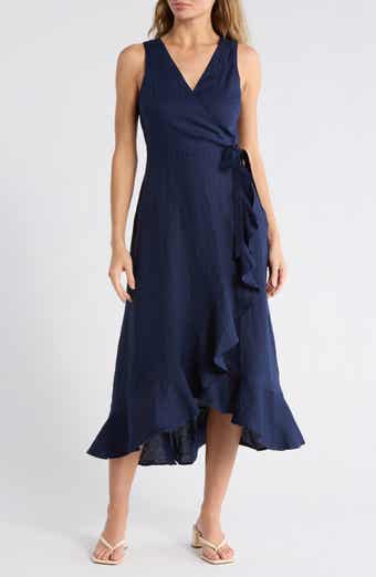 Tommy Bahama Coastalina Sleeveless Linen Wrap Dress