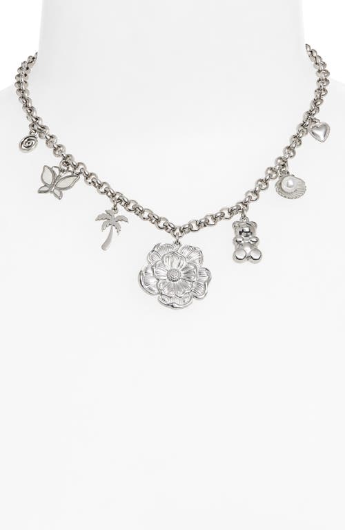 Vidakush Everything And Flor Charm Necklace In Silver