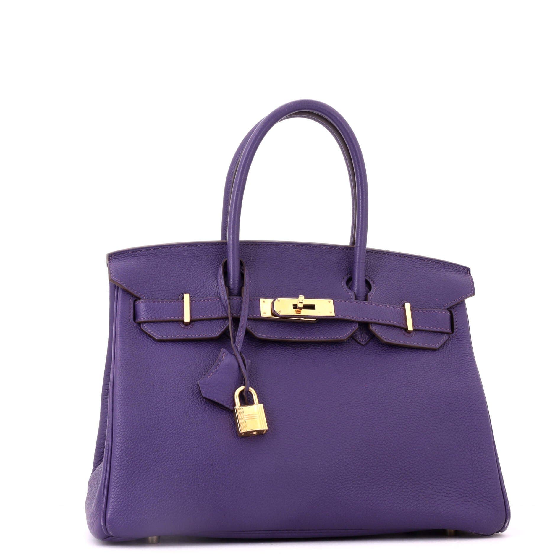 Birkin Handbag Purple Togo with Gold Hardware 30, Alternate, color, Red