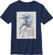 Star Wars: The Mandalorian and Grogu Boy's Star Wars The Mandalorian and Grogu Wherever I Go He Goes Bounty Hunters Graphic T-Shirt