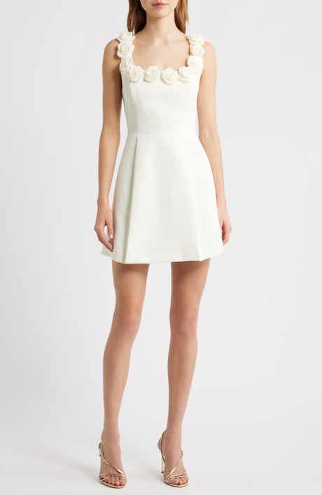 Rosette Trim Cocktail Minidress