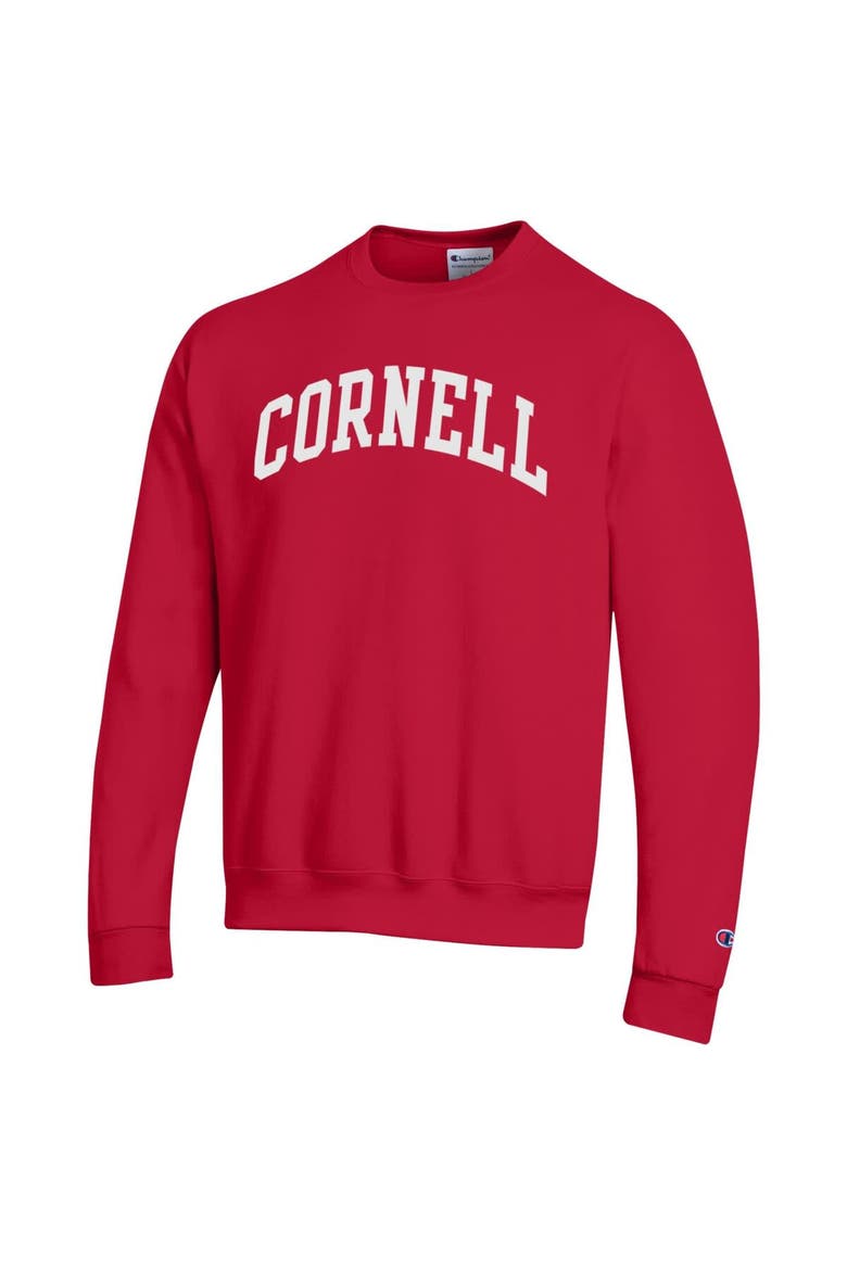 Men's Champion  Red Cornell Big Red Basic Arch Fleece Pullover Sweatshirt, Alternate, color, Red