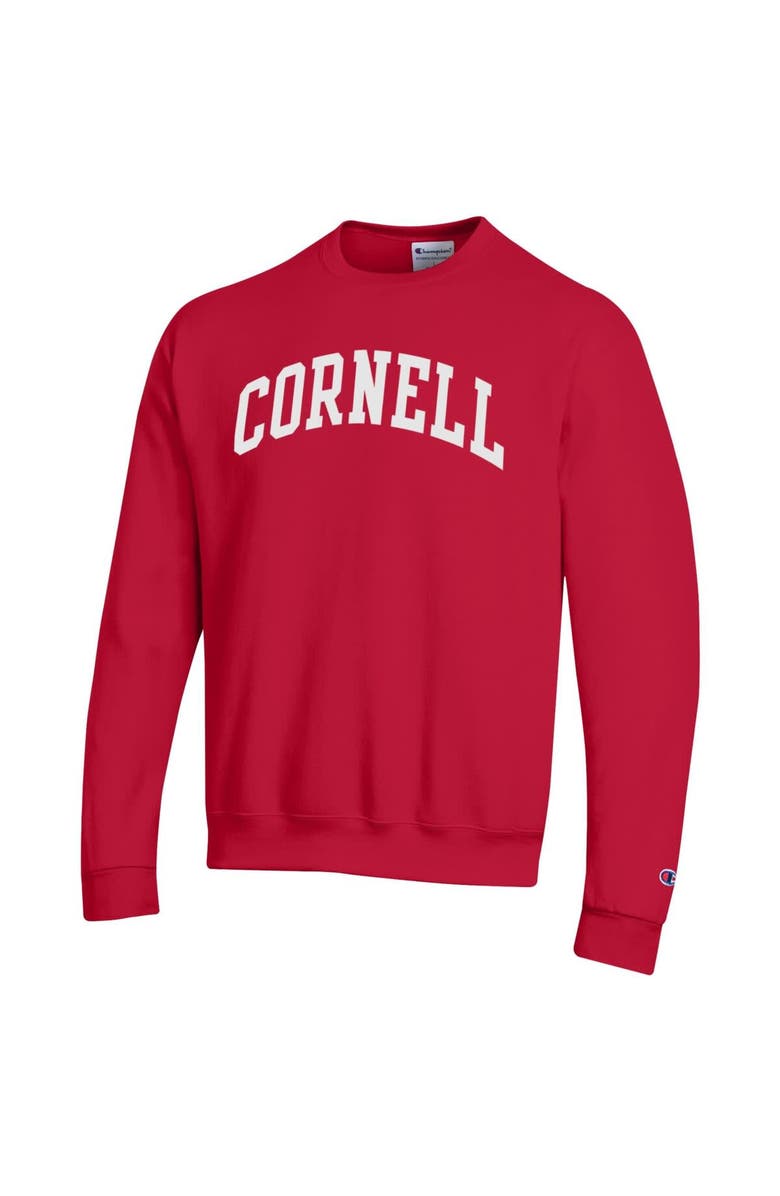 Champion Men's Champion Red Cornell Big Red Basic Arch Fleece Pullover Sweatshirt, Alternate, color, Red